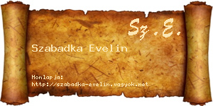 Szabadka Evelin névjegykártya